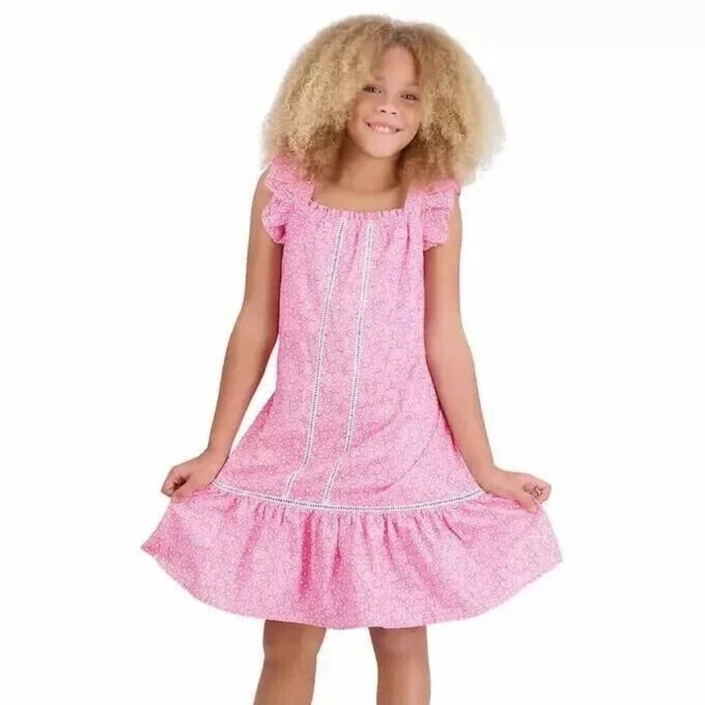 French Connection Girls Size Small 7/8 Pink Sundress NWT